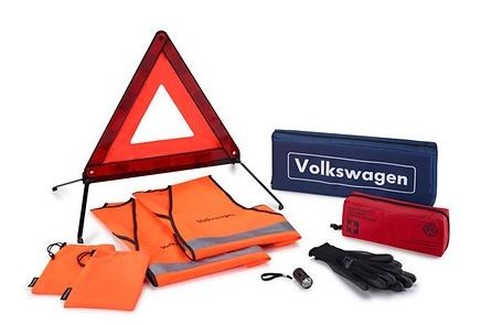 Sicherheitspaket Pannenhilfe mit 2 Warnwesten, Handschuhe und LED Taschenlampe