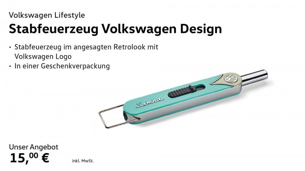 Stabfeuerzeug Volkswagen Design