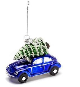 Weihnachtsbaumanhänger dunkelblau, VW Käfer