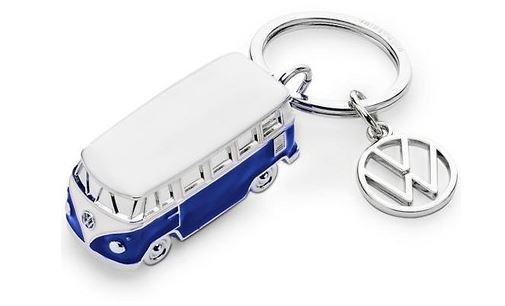 Schlüsselanhänger Blau/Weiß, T1 Design