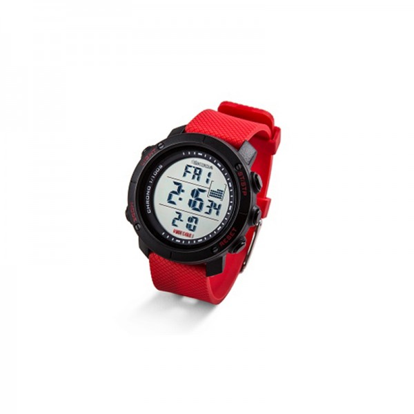 Digital Armbanduhr Monte Carlo, Schwarz/Rot